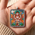 Four-Faced Sarvavid Vairocana micro-Thangka Ghau pendant, crafted by Himalayan monks for ultimate spiritual healing by BEYUL ATELIER.